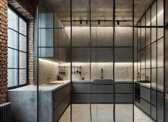 An_industrial-style_kitchen_with_minimal_glass_ele