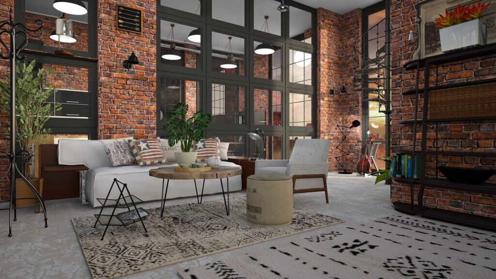 Loftwohnung, Loft-Stil, Einrichtung, Design