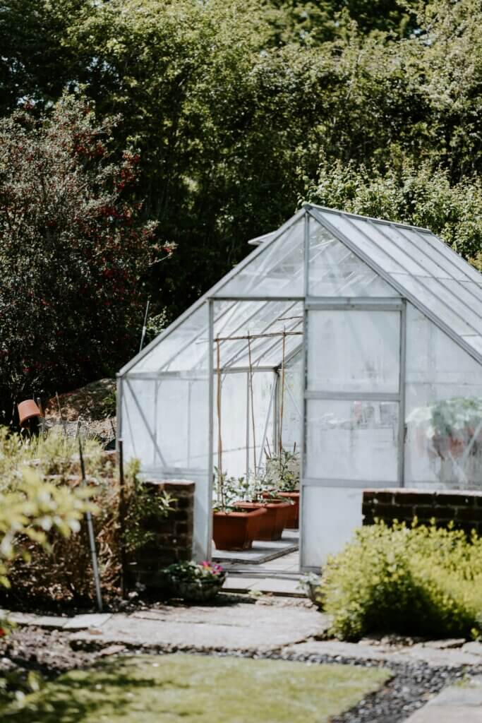 Greenhouse in winter