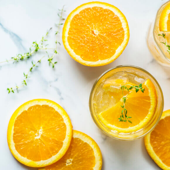 Orange and thyme infused water recipe